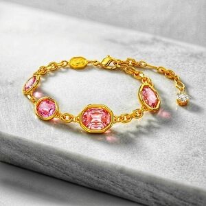 Swarovski Imber Bracelet | Pink Crystal | Gold Tone Plated